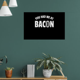 Póster Gracioso regalo de ropa de tocino para posar
