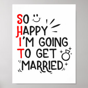 Póster Gracioso regalo matrimonial Boda graciosa Groom Br