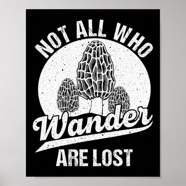 Póster Gracioso regalo Morel Mushroom Foraging Mushroom H (Frente)