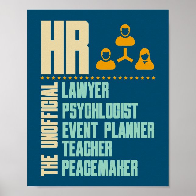 Póster Gracioso regalo para persona de Recursos Humanos | (Frente)