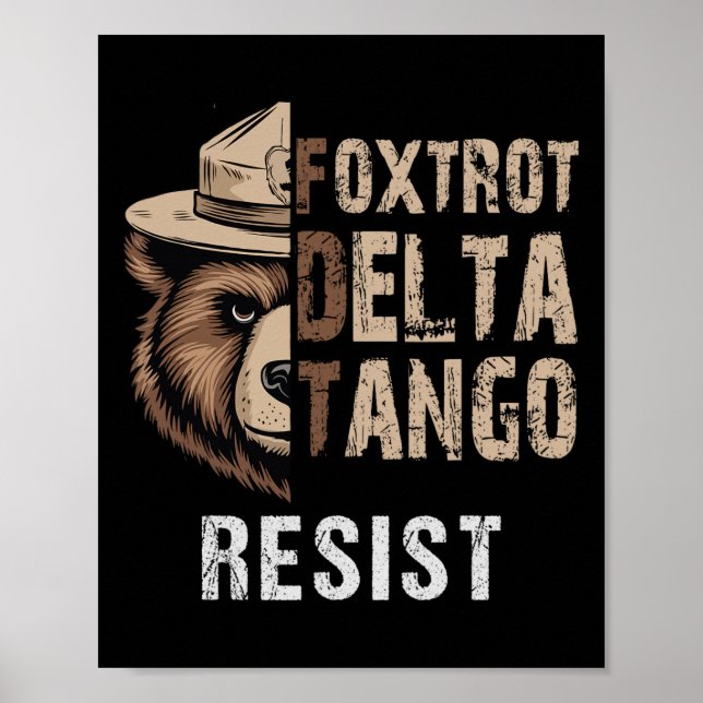 Póster Gracioso resiste el miedo de los peones Delta Tang (Frente)