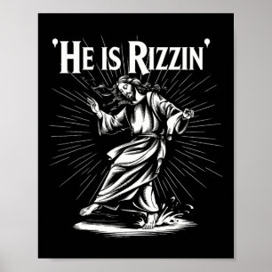 Póster Gracioso Rompiendo Guay Rizz Vibe Es Rizzin Jesus