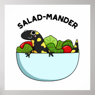 Póster Gracioso salamandra animal pun