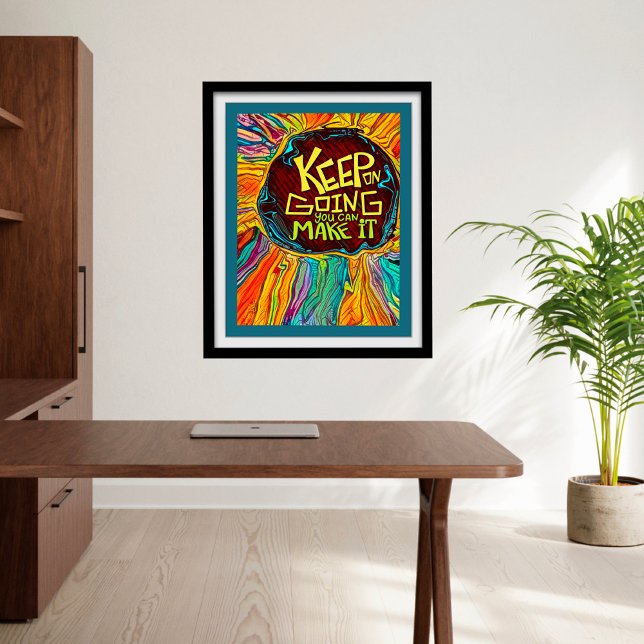 Póster Gracioso salón de clases para principiantes con un (Fun, modern keep on going classroom, Poster by Inspirivity)
