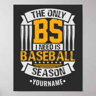 Póster Gracioso sarcasmo de béisbol