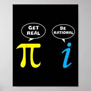 Póster Gracioso Ser Racional Conseguir Real Math Lover Te