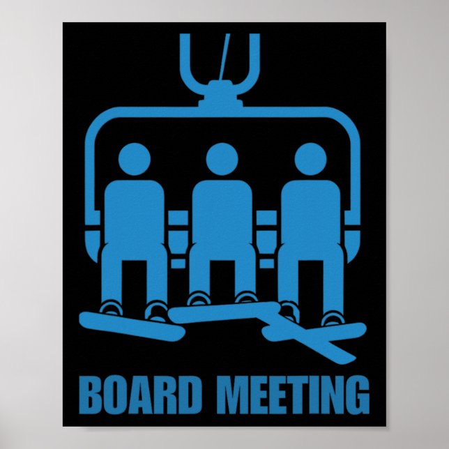 Póster Gracioso Snowboard Shirder Snowboarder Snowboard L (Frente)