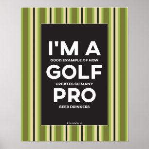 Póster Gracioso soy Golf Pro Golf