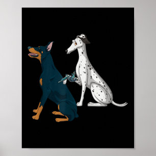 Póster Gracioso Tatuaje De Perro Tattoos Amantes Tattoos