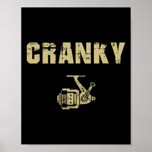 Póster Gracioso Tee De Pesca Para Hombres Cranky Funny