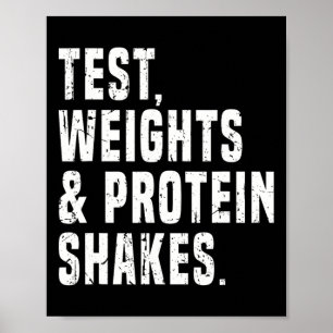 Póster Gracioso test de testosterona Humor Esteroide Body
