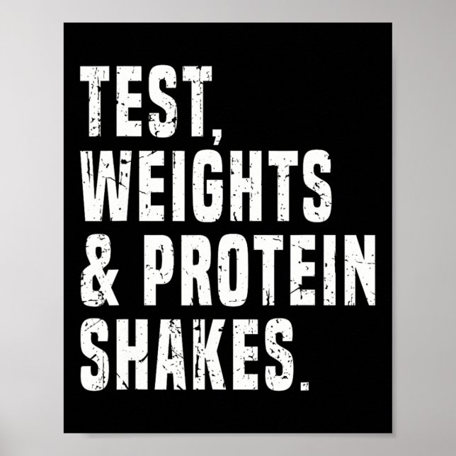 Póster Gracioso test de testosterona Humor Esteroide Body (Frente)