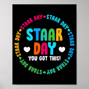 Póster Gracioso Test STAAR Day Mode On Teacher Testing