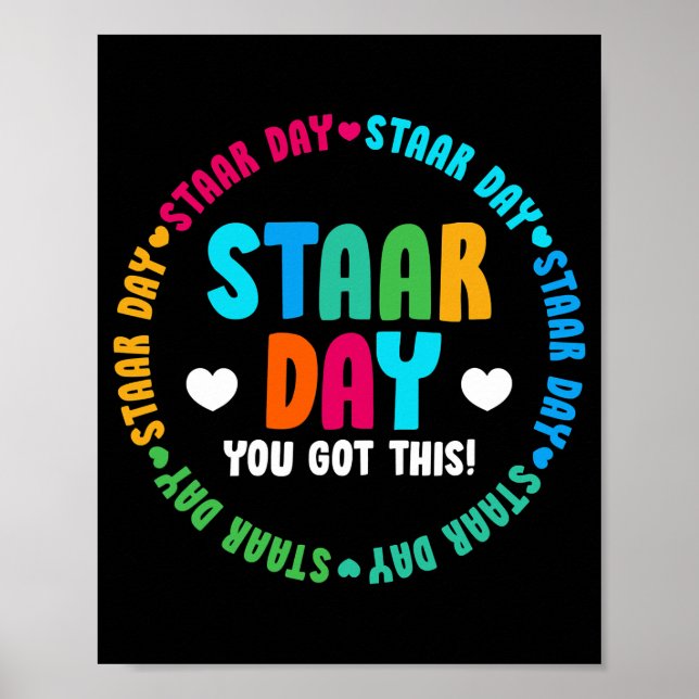 Póster Gracioso Test STAAR Day Mode On Teacher Testing (Frente)