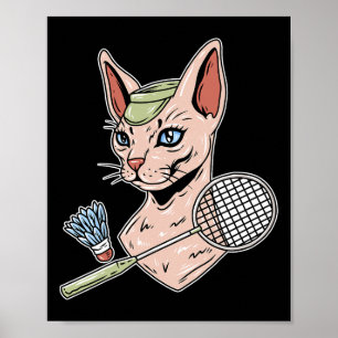 Póster Gracioso Transbordador De Gatos Badminton Devon Re