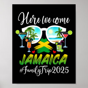 Póster Gracioso viaje familiar coincidente Jamaica 2025 B