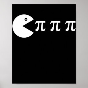 Póster Gracioso videojuego retro PI Day Math Teacher