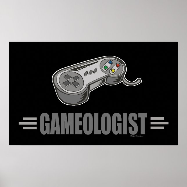 Póster Gracioso videojugador (Frente)