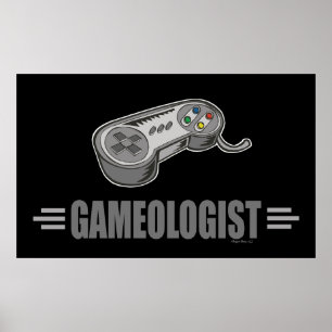 Póster Gracioso videojugador