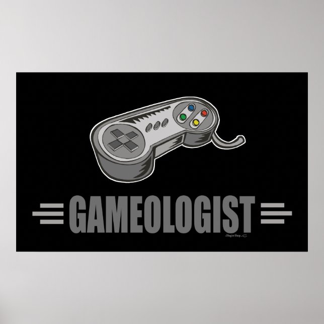 Póster Gracioso videojugador (Frente)