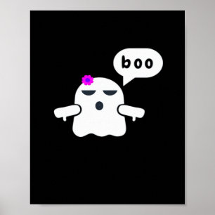 Póster Gracioso Y Colorido Boo De Chica De Desaprobación