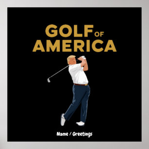Póster Gracioso y divertidísimo Golf de América Meme de T
