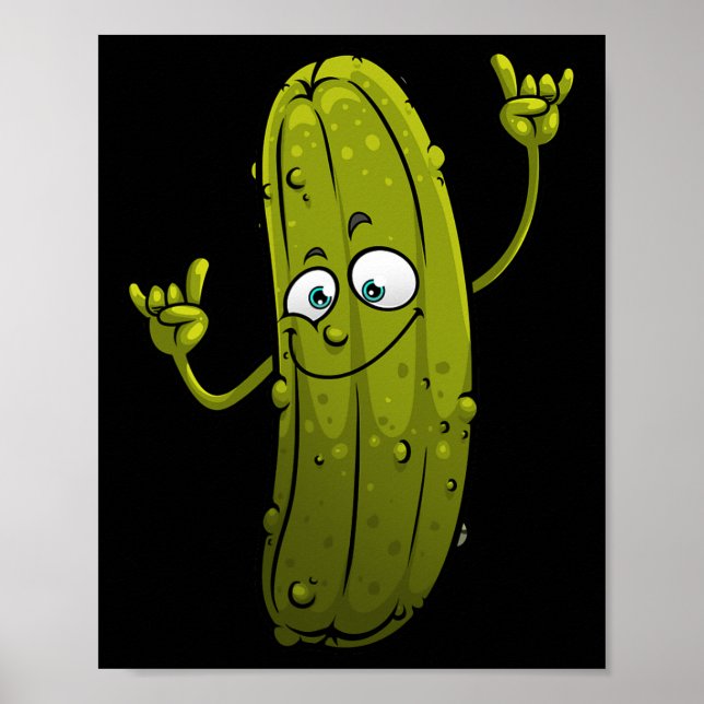 Póster Graciosos Diseños De Pickle Para Hombres Mujeres C (Frente)