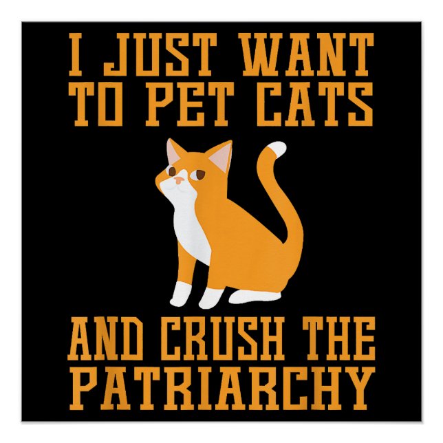 Póster Graciosos gatos Mascotas y aplastar la camiseta de (Anverso)