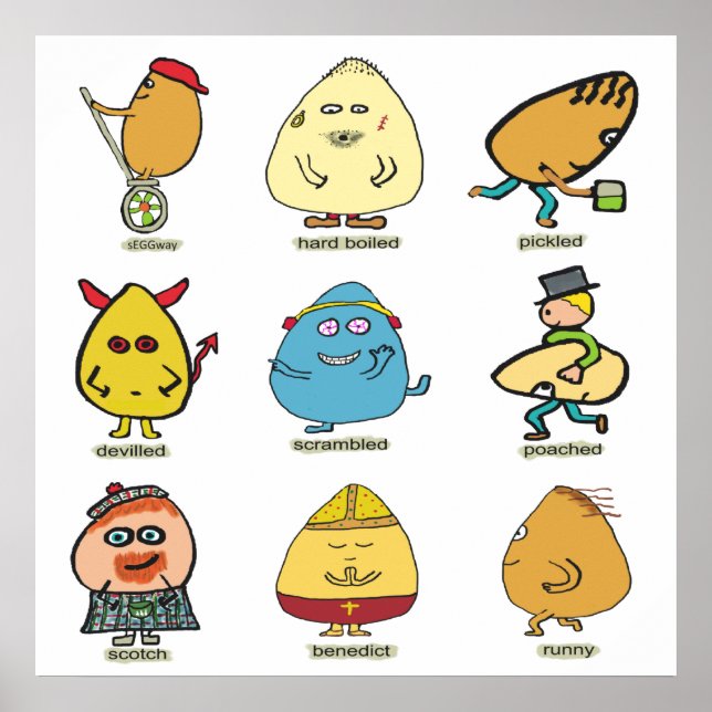 Póster Graciosos Huevos (Frente)