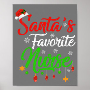 Póster Graciosos Navidades de enfermería favoritos de San