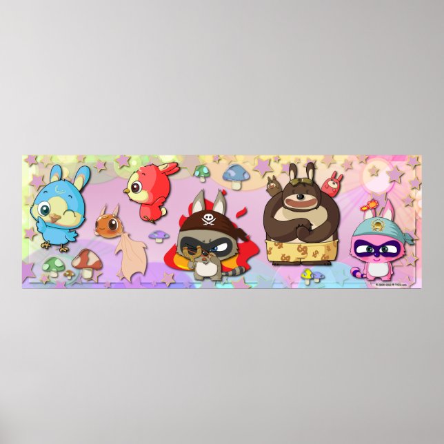 Póster Graciosos personajes de corte Personalizado TYZU K (Frente)
