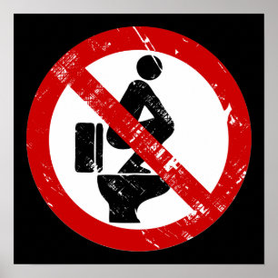 Póster Graciosos pies sin sentido en el asiento ⚠ Rótulo