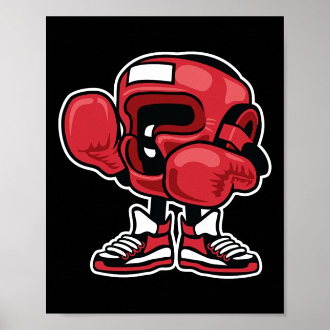 Póster Graciosos Regalos De Boxeo Para Chicas Niños (Frente)