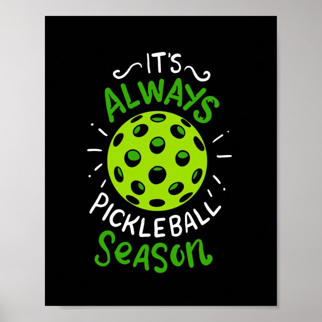 Póster Graciosos Regalos De Pelota De Pickleball (Frente)