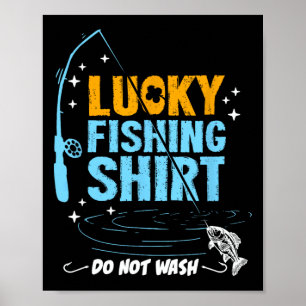 Póster Graciosos Regalos De Pesca Afortunados Para Los Ho