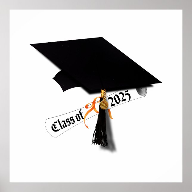 Póster Grad Cap Class de 2025 (Frente)