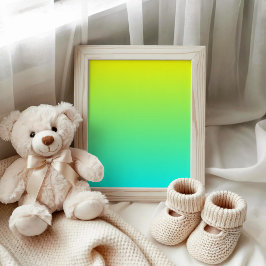 Póster Gradiente Amarillo a Aqua