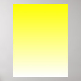 Póster Gradiente amarillo a blanco