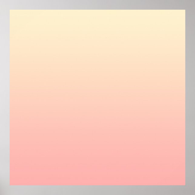 Póster Gradiente Amarillo Claro y Rosa (Frente)