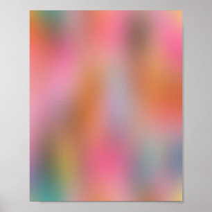 Póster Gradiente Aura de 05 colores florecientes