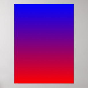 Póster Gradiente azul a rojo