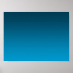 Póster Gradiente Azul - claro a profundo   Fondo de Ánimo