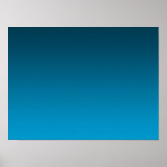 Póster Gradiente Azul - claro a profundo | Fondo de Ánimo (Frente)