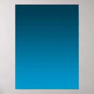 Póster Gradiente Azul - claro a profundo Fondo de Ánimo