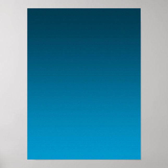 Póster Gradiente Azul - claro a profundo | Fondo de Ánimo (Frente)