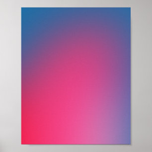 Póster Gradiente azul y rosa brillante