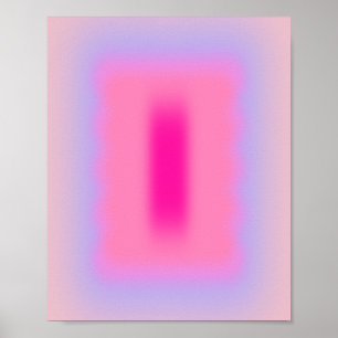 Póster Gradiente de abstracción rosa