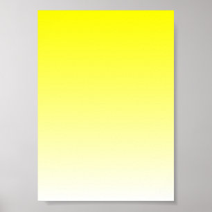 Póster Gradiente de Amarillo a Blanco