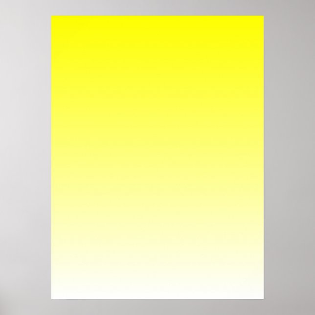 Póster Gradiente de Amarillo a Blanco (Frente)