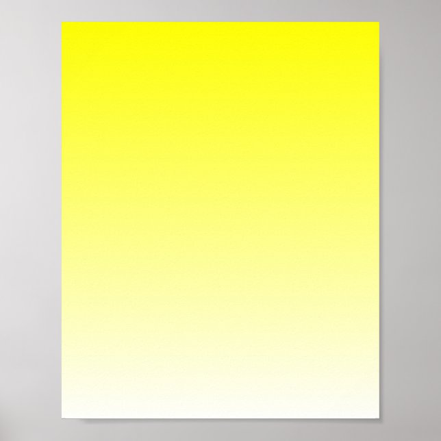 Póster Gradiente de Amarillo a Blanco (Frente)